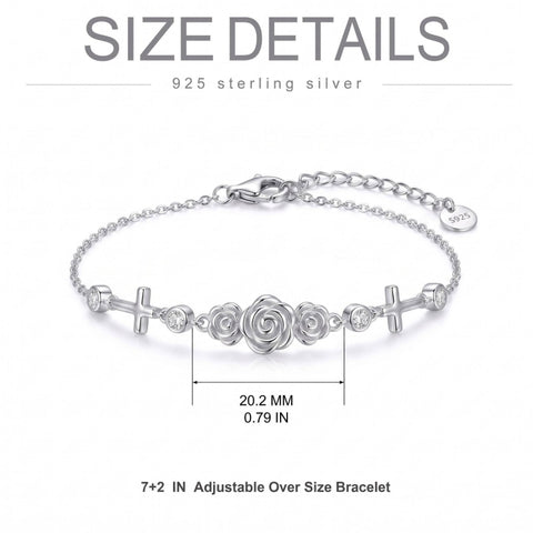 Sterling Silver Dragonfly Butterfly Cardinal Hummingbird Jesus Fish Lotus Daisy Sunflower Rose Faith Cross Bracelet