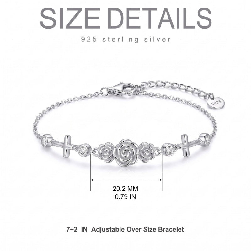 Sterling Silver Dragonfly Butterfly Cardinal Hummingbird Jesus Fish Lotus Daisy Sunflower Rose Faith Cross Bracelet