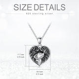 Sterling Silver Heart Rabbit Dog Cat Butterfly Dragonfly Hummingbird Wolf Urn Necklace for Ashes