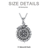 Sterling Silver Viking Urn Necklace for Ashes