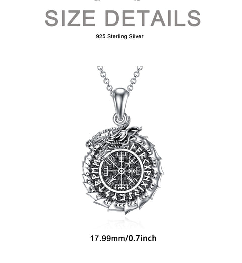 Sterling Silver Viking Urn Necklace for Ashes