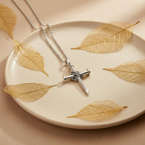 Sterling Silver Cross Pendant Necklace Christian Religious Jewelry Gifts for Anniversary
