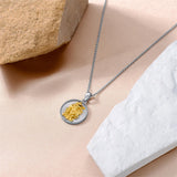 Sterling Silver Gold Medusa Goddess Amulet Pendant Necklace