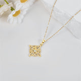 14K Yellow Gold Witches Knot Pendant Necklace
