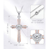 14K Gold Plated Birthstone Cross Necklace for Women  Protection Jewelry