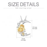 Sterling Silver Heart Bee Dragonfly Butterfly Hummingbird Sunflower Animal Pendant Necklace  Gifts for Christmas