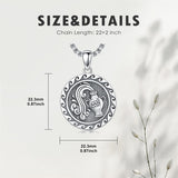Sterling Silver 12 Zodiac Astrology Horoscope Pendant Necklace