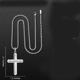 14K Gold Plated Cross Necklace for Men with Adjustable Chain Jewelry Gift for Him