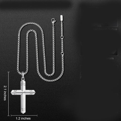 14K Gold Plated Cross Necklace for Men with Adjustable Chain Jewelry Gift for Him
