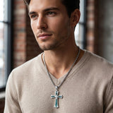 14K Gold Plated Cross Pendant Necklace Protection Jewelry Religious Gift