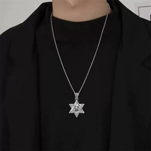 Sterling Silver Star of David Chai Cross Evil Eye Lion of Judah Menorah Tree of Life Protection Pendant Necklace