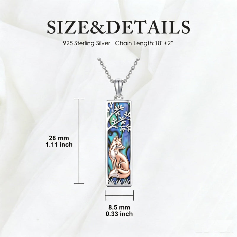 Sterling Silver Abalone Shell Bar Cardinal Bee Butterfly Hummingbird Dragonfly Phoenix Pendant Necklace for Women