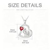 Sterling Silver Mother Daughter Two Hippo Two Elephant Two Horse Two Dachshund Two Cow Pendant Necklace