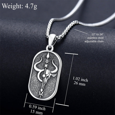 Sterling Silver Zodiac Sign Pendant Necklace