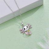 Axolotl Necklace 925 Sterling Silver Axolotl Pendant Cute Animal Jewelry Gift for Women Girls Daughter