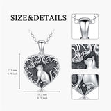 Sterling Silver Heart Rabbit Dog Cat Butterfly Dragonfly Hummingbird Wolf Urn Necklace for Ashes
