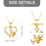 14K Gold Sea Turtle & Mother and Child Pendant Necklaces