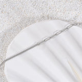 925 Sterling Silver Ankle Bracelet Paperclip Anklets for Women Beach Jewelry