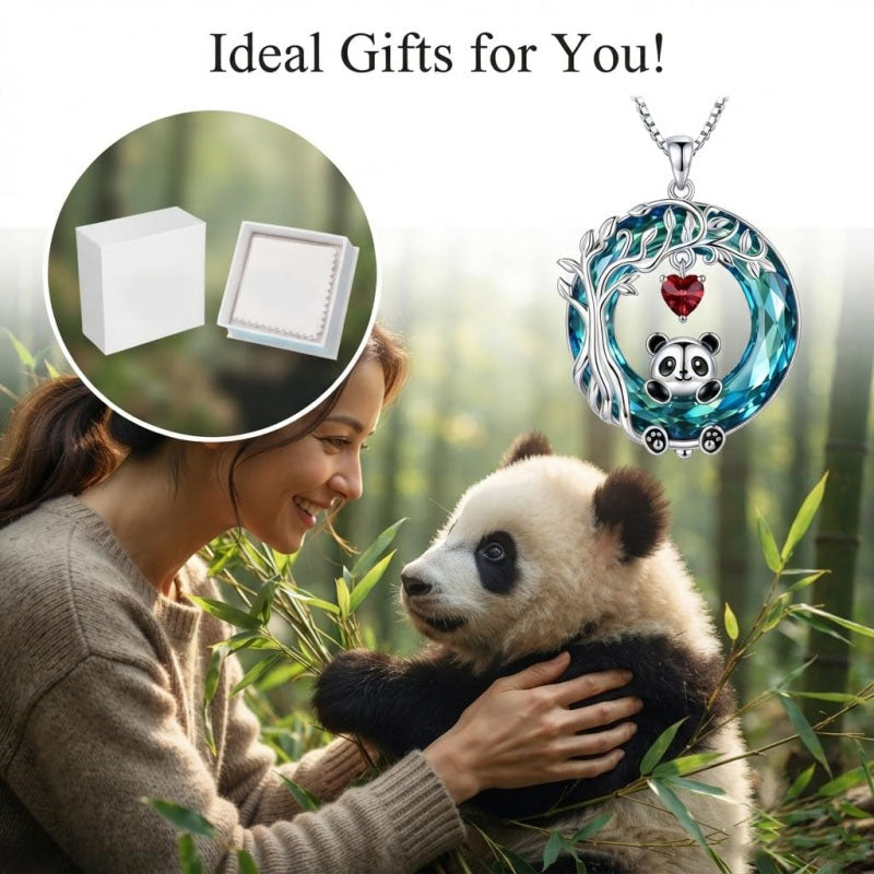 Sterling Silver Blue Crystal  Tree of Life Raccoon Bunny Cat Corgi  Pendant  Necklace  Anniversary Birthday Gifts