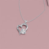 10K 14K 18K Gold Personalized Birthstone Engraved Heart Pendant Necklace