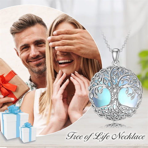 Tree of Life Necklace Sterling Silver  Necklace Spiritual Protection Jewelry Gifts for Women Men Mother