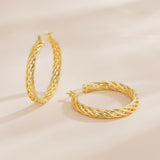 14K Gold Plated  Lightweight Hoop Earring for Women