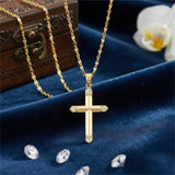14K Gold Plated Cross Infinity  Pendant Necklace  for Women