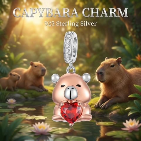 Sterling Silver Lion Red Panda Fox Bear Capybara Charm Beads Christmas Birthday Gift