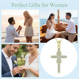 14K Gold Plated Cross Necklace for Women