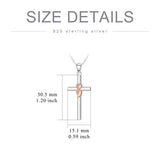 Sterling Silver Lion Semicolon Rose Sunflower Cross Pendant Religious Necklace