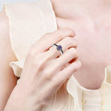 Sterling Silver Oval Personalized Birthstone Engraved Class Ring for Women