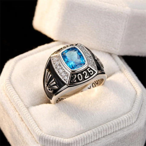 Copper Sterling Silver Customizable Class Rings for Men Gift Class Of 2026