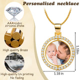 14K Gold Plated Personalized Photo Pendant Necklace Personalized Gift