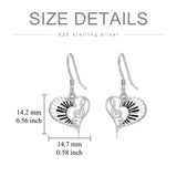 Sterling Silver Piano Drum Trumpet Music Dangle Earrings for Women
