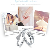 Sterling Silver Cubic Zirconia Endless Love Matching Set Couple Rings