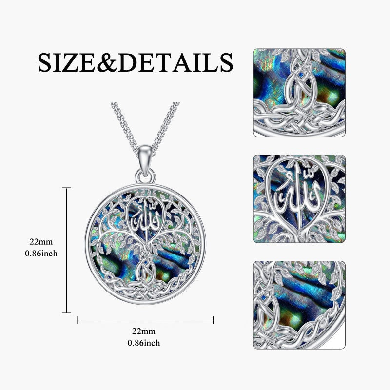 Sterling Silver Peace Sign Coexist Peace Symbol Pirate Tree of Life Thor's Hammer Wolf Raven Viking Series Necklace