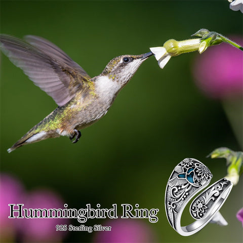 Sterling Silver Hummingbird Butterfly Dragonfly Bee Adjustable Spoon Rings