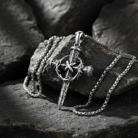 Sterling Silver Cross Pendant Necklace Christian Religious Jewelry Gifts for Anniversary