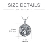 Sterling Silver Amulet Medal Viking Tree of Life Athena Lion Star of David Nefertiti Odin Raphael Pendant Necklace