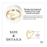 9K Yellow Gold Wave Adjustable Ring