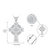 14K Gold Plated Celtic Vikin Cross Pendant Necklace Irish Jewelry Religious Protective Gift