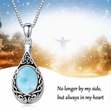 Custom Urn Necklace for Ashes Sterling Silver Moss Agate/Larimar/Moonstone Cremation Jewelry Gifts for Women Men Girls