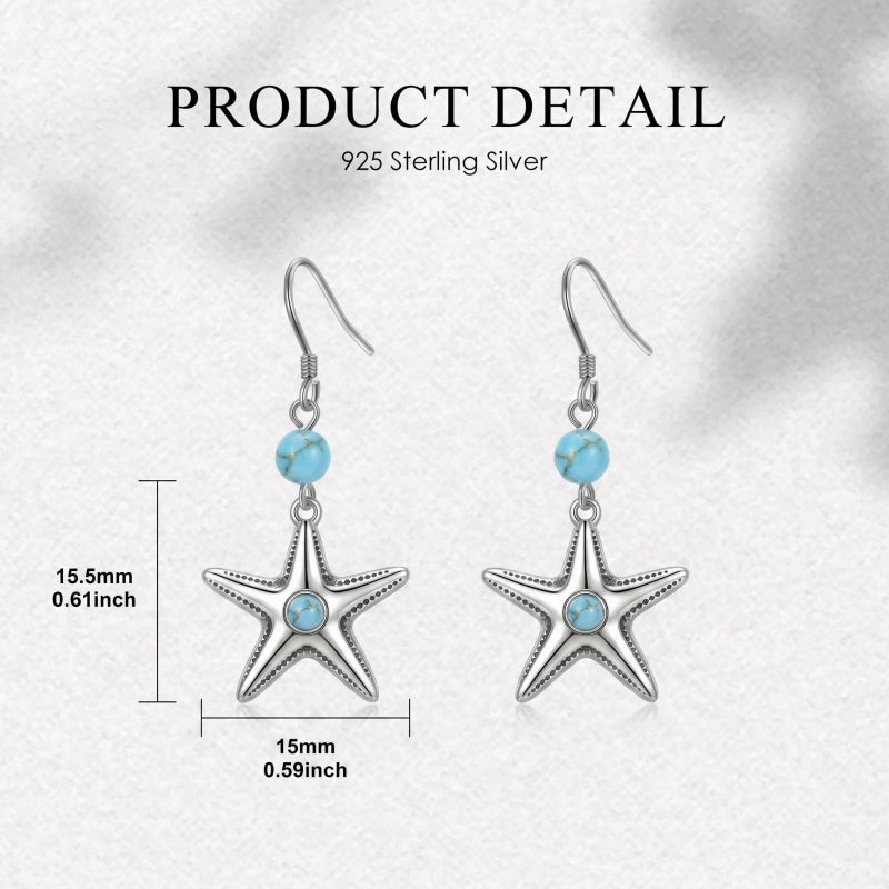 Sterling Silver Turquoise Owl Dragonfly Butterfly Hummingbird Dangle Earrings