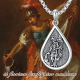 Sterling Silver Firefighter Pendant  Necklace  For Men