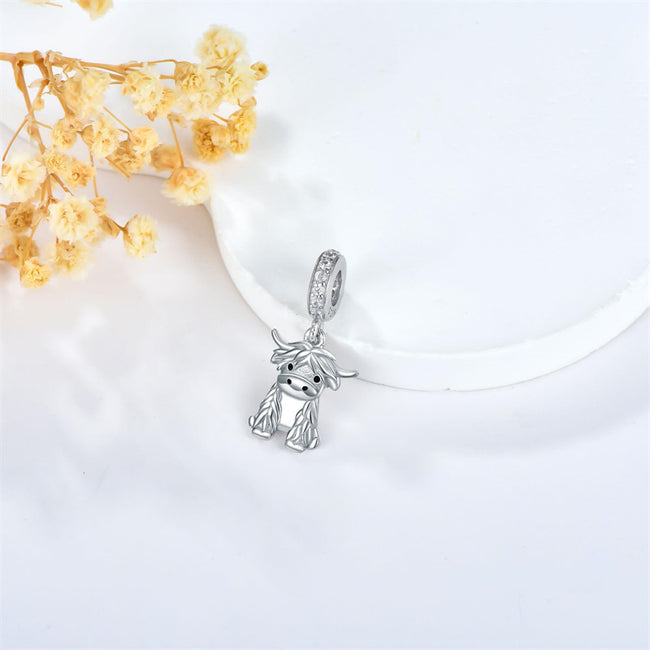 Cow Charm Sterling Silver