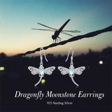 Sterling Silver Dragonfly Drop Earrings