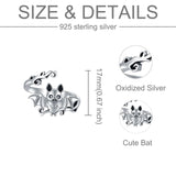 925 Sterling Silver Cute Animals Ring Sloth/Koala/Bat Adjustable Rings Jewelry For Women Girls