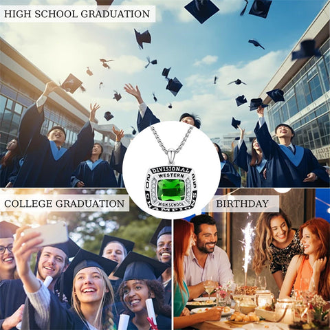 Sterling Silver Custom Photo Class High School College Graduation  Necklace