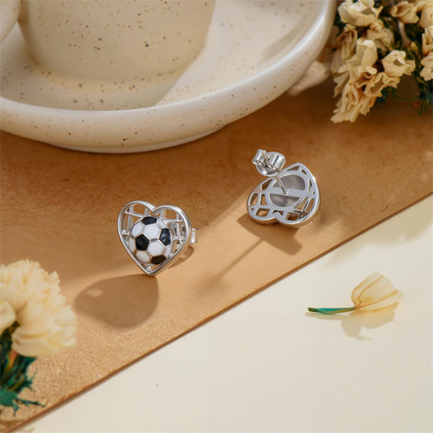 Sterling SilverHockeyBasketball Softball Football Volleyball Pickleball Soccer Baseball Tennis Stud Sport Earrings