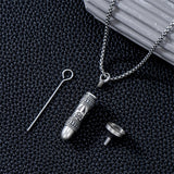 Sterling Silver Bear Lion Eagle Compass Tree of Life Bullet Urn Necklaces for Ashes